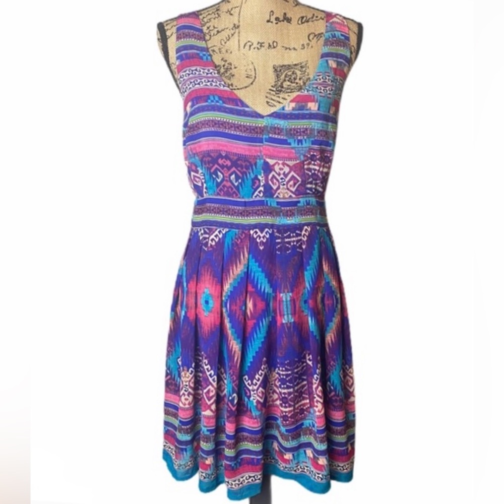 Forever 21 Tribal Print Cross back dress